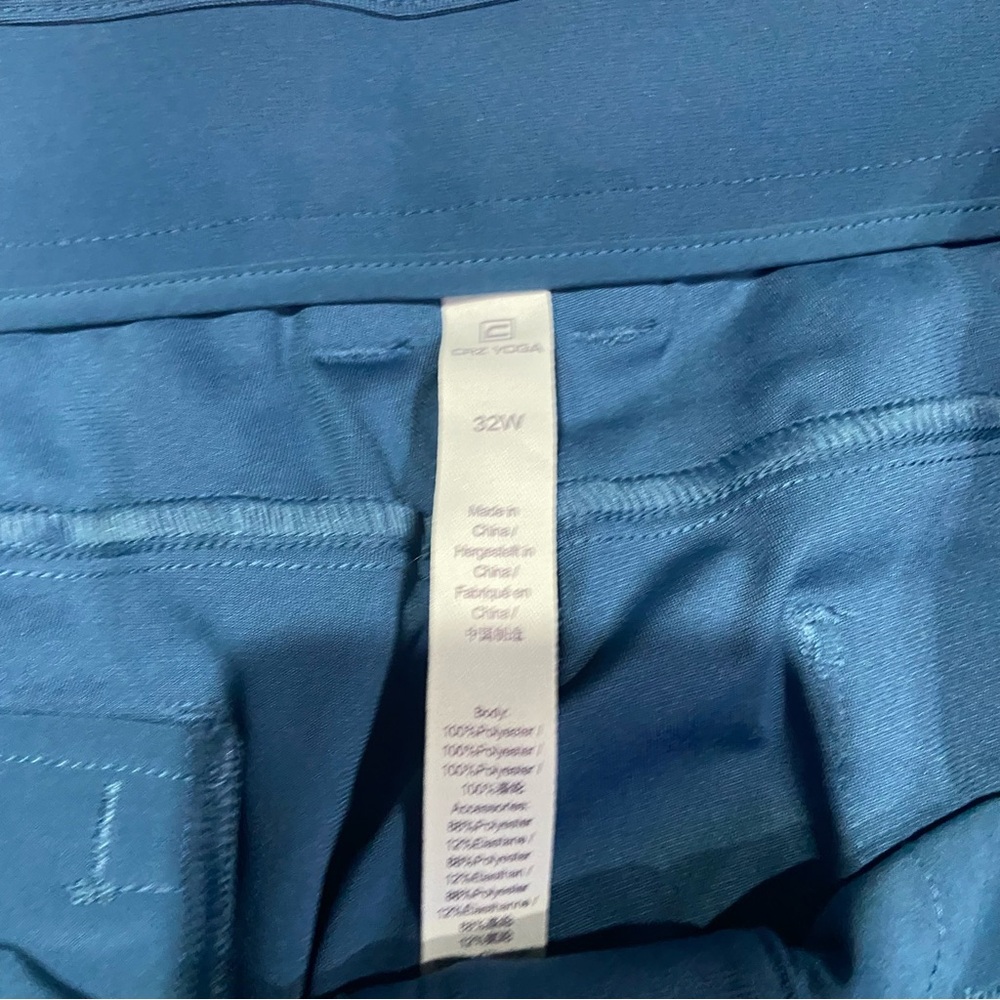 CRZ YOGA Men's Athletic Apparel Blue 5 Pocket Golf Pants Size 32W NWT - Picture 3 of 4